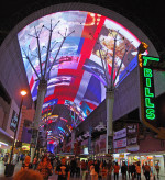 Videoshow p&aring; Fremont Street.