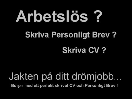 Arbetsl&ouml;s - Skriv det perfekta CV och Personligt Brev !
