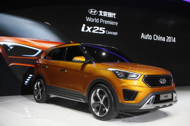 Konceptet för Hyundais nya SUV ix25 visas för första gången upp på motormässan i Peking