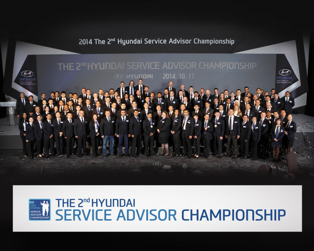 Alla deltagare i Hyundais VM kundmottaning