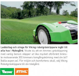 Ladduttag och slinga för Viking robotgräsklippare