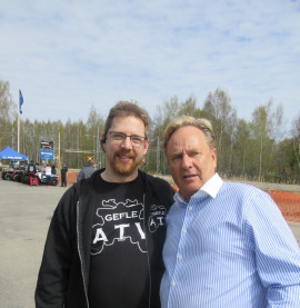 Ralph Bolin med ordförande för Gävle ATV-förening, Christer Larsson